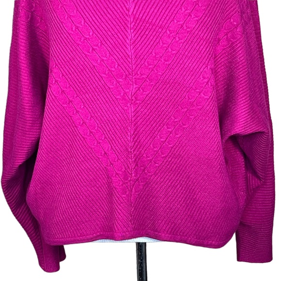 Philosophy Women’s Dolman Sleeve Sweater with Ribbed Chevron Design 1X - Picture 4 of 13